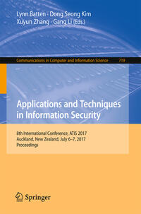 Vorderes Coverbild Applications and Techniques in Information Security