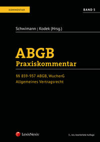 Vorderes Coverbild ABGB Praxiskommentar / ABGB Praxiskommentar - Band 5, 5. Auflage
