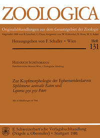 Vorderes Coverbild Zur Kopfmorphologie der Ephemeridenlarven Siphlonurus aestivalis Eaton und Lepeorus goyi goyi Peters