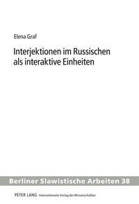 Vorderes Coverbild Interjektionen im Russischen als interaktive Einheiten