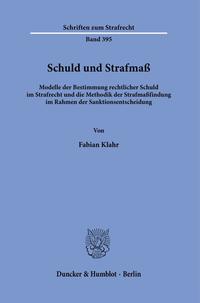 Vorderes Coverbild Schuld und Strafmaß.