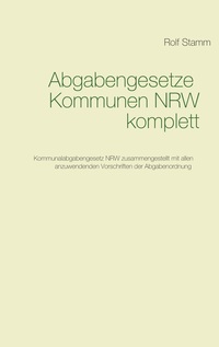 Vorderes Coverbild Abgabengesetze Kommunen NRW komplett