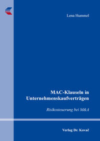 Vorderes Coverbild MAC-Klauseln in Unternehmenskaufverträgen