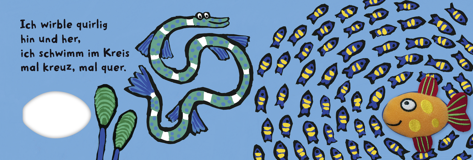 Beispielinhalt (Bild) Kleiner Fisch. Ein Fingerpuppenbuch