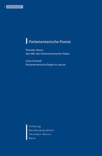 Vorderes Coverbild Parlamentarische Poesie