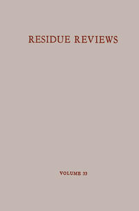 Vorderes Coverbild Residue Reviews/Rückstandsberichte