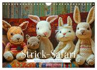 Vorderes Coverbild Strick-Safari - Gestrickte Tiere zum Verlieben (Wandkalender 2025 DIN A4 quer), CALVENDO Monatskalender