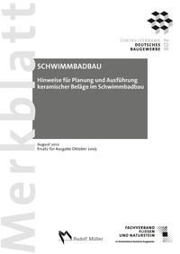 Vorderes Coverbild Hinweise für Planung und Ausführung keramischer Beläge im Schwimmbadbau
