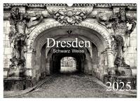 Vorderes Coverbild Dresden Schwarz Weiss 2025 (Wandkalender 2025 DIN A3 quer), CALVENDO Monatskalender