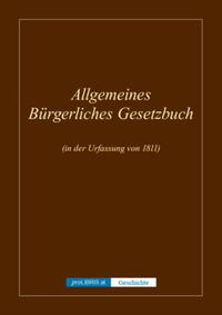 Vorderes Coverbild Allgemeines Bürgerliches Gesetzbuch - Geschichte
