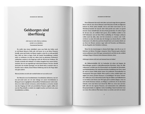 Beispielinhalt (Bild) Geld sparen und clever reich werden