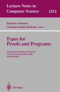 Vorderes Coverbild Types for Proofs and Programs