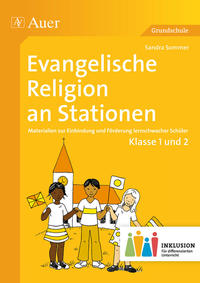 Vorderes Coverbild Evangelische Religion an Stationen 1-2 Inklusion