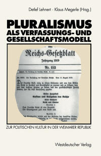 Vorderes Coverbild Pluralismus als Verfassungs- und Gesellschaftsmodell