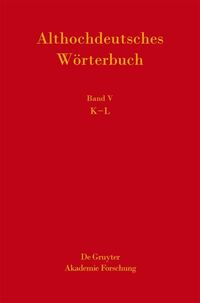 Vorderes Coverbild Althochdeutsches Wörterbuch / K-L