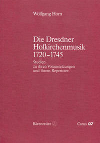 Vorderes Coverbild Die Dresdner Hofkirchenmusik 1720-1745