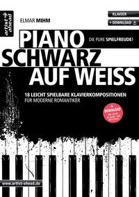 Vorderes Coverbild Piano schwarz auf weiß