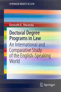 Vorderes Coverbild Doctoral Degree Programs in Law