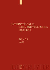 Vorderes Coverbild Internationales Germanistenlexikon 1800-1950