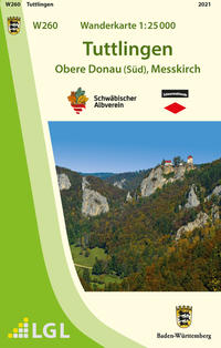 Vorderes Coverbild W260 Wanderkarte 1:25 000 Tuttlingen