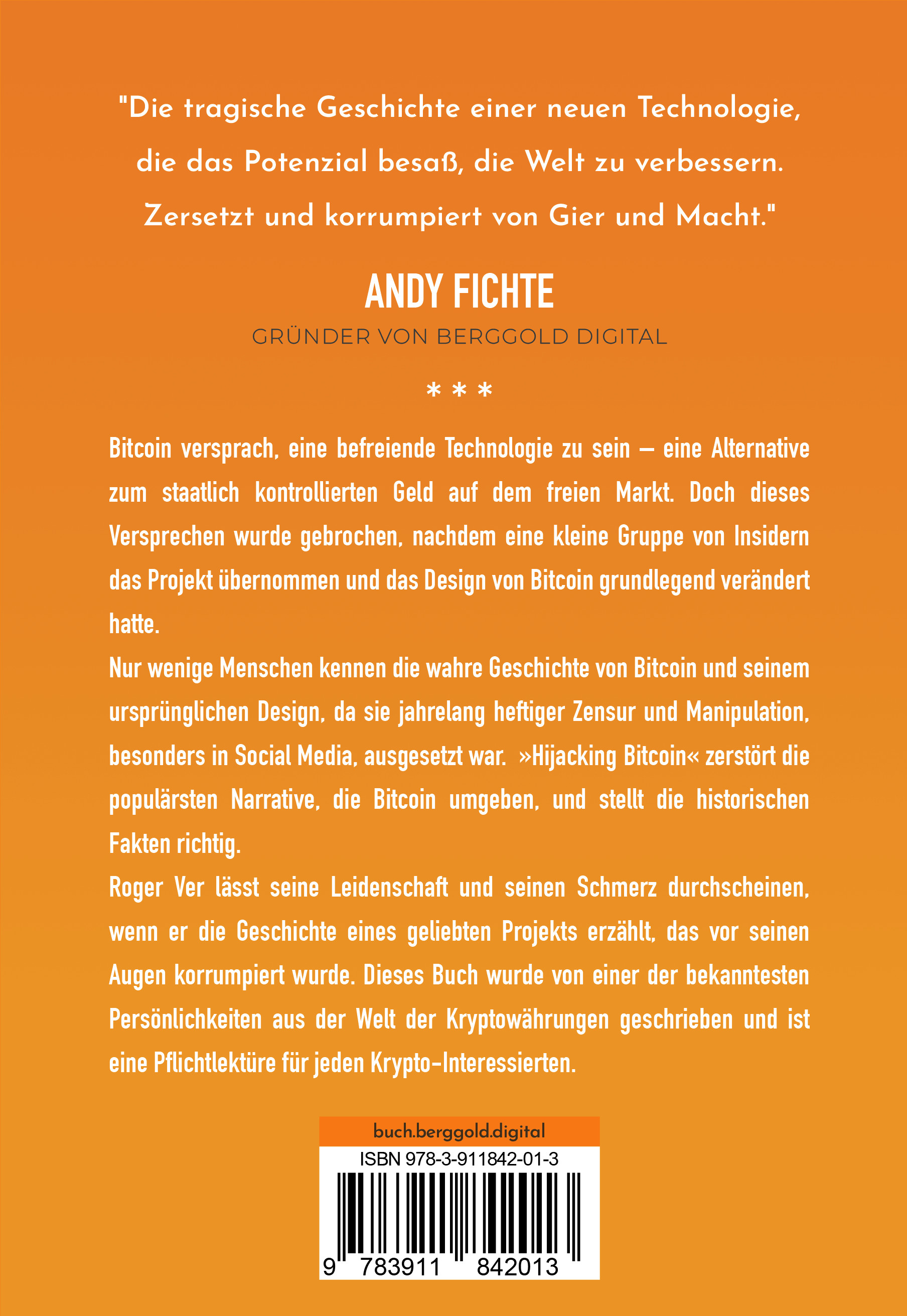 Rückseitencover Hijacking Bitcoin
