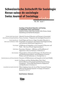 Vorderes Coverbild Sociology of Vocational Education and Training in Switzerland, France and Germany