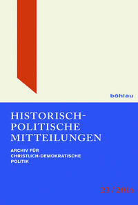 Vorderes Coverbild Historisch-Politische Mitteilungen