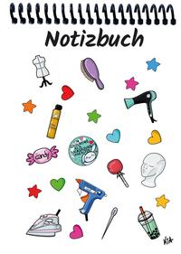Vorderes Coverbild A 5 Notizblock Manga Items, weiß, liniert