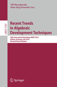 Vorderes Coverbild Recent Trends in Algebraic Development Techniques