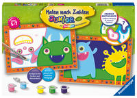 Vorderes Coverbild CreArt, Malen nach Zahlen Junior - Lustige Monster
