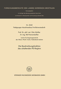 Vorderes Coverbild Die Beschreibungsfunktion des schaltenden PD-Reglers