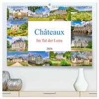 Vorderes Coverbild Châteaux. Im Tal der Loire (hochwertiger Premium Wandkalender 2026 DIN A2 quer), Kunstdruck in Hochglanz