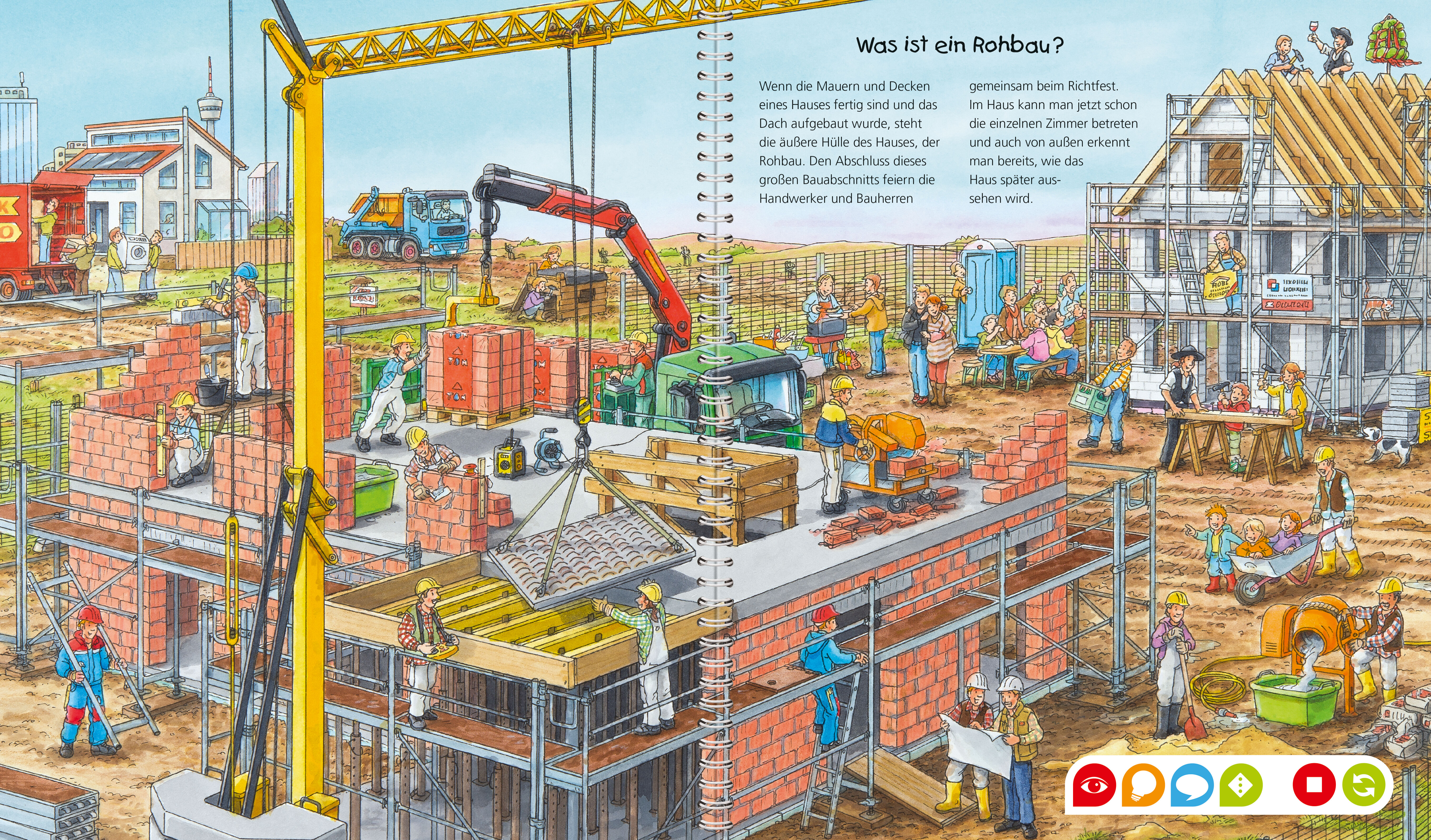 Beispielinhalt (Bild) tiptoi® Wieso? Weshalb? Warum? - Komm mit auf die Baustelle