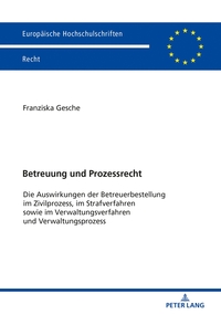 Vorderes Coverbild Betreuung und Prozessrecht