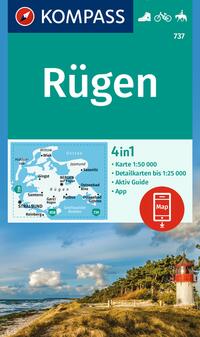 Vorderes Coverbild KOMPASS Wanderkarte 737 Rügen 1:50.000