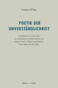 Vorderes Coverbild Poetik der Unverständlichkeit