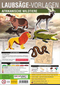 Vorderes Coverbild Laubsägevorlage Afrikanische Wildtiere