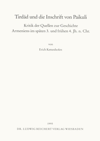 Vorderes Coverbild Tirdad und die Inschrift von Paikuli