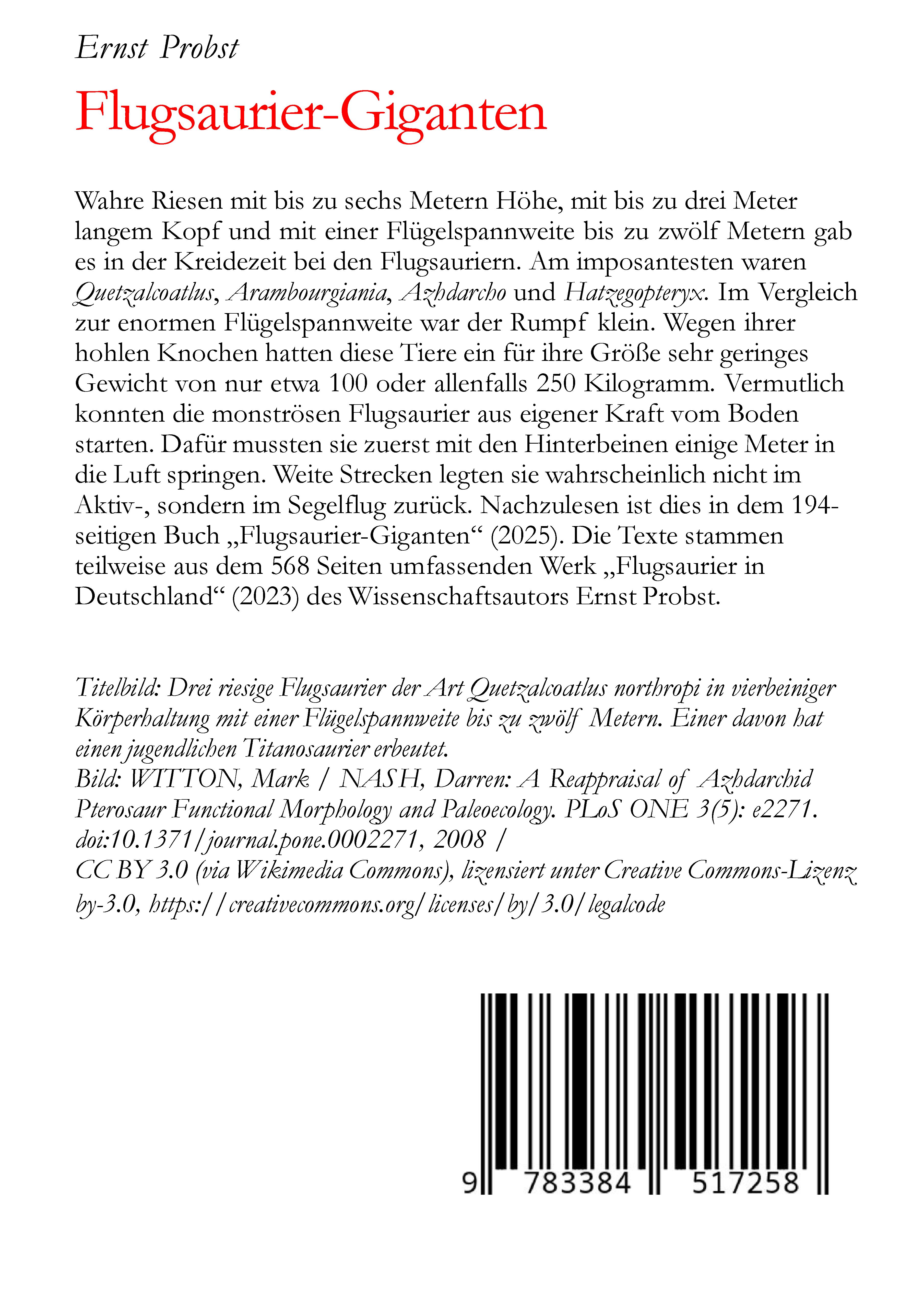 Rückseitencover Flugsaurier-Giganten