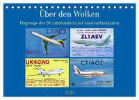 Vorderes Coverbild Über den Wolken - Flugzeuge des 20. Jahrhunderts auf Amateurfunkkarten (Tischkalender 2026 DIN A5 quer), CALVENDO Monatskalender