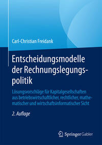 Vorderes Coverbild Entscheidungsmodelle der Rechnungslegungspolitik