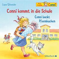 Vorderes Coverbild Conni kommt in die Schule / Conni backt Pfannkuchen (Meine Freundin Conni - ab 3)