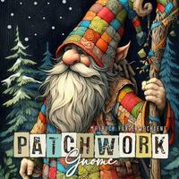 Vorderes Coverbild Patchwork Gnome Malbuch für Erwachsene