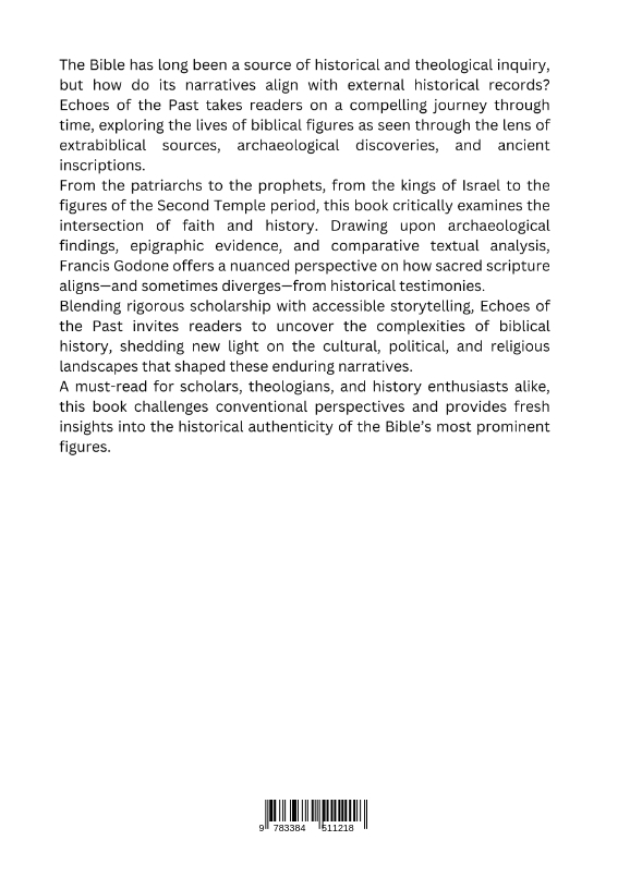 Rückseitencover Echoes of the Past: Biblical Figures in the Light of Extrabiblical Records
