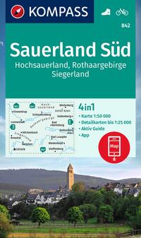 Vorderes Coverbild KOMPASS Wanderkarte 842 Sauerland Süd, Hochsauerland, Rothaargebirge, Siegerland 1:50.000