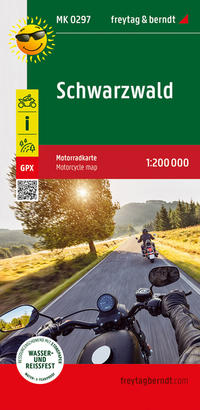 Vorderes Coverbild Schwarzwald, Motorradkarte 1:200.000, freytag & berndt