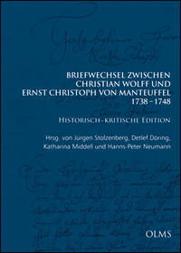 Vorderes Coverbild Briefwechsel zwischen Christian Wolff und Ernst Christoph von Manteuffel: 1738–1748