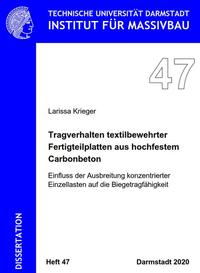 Vorderes Coverbild Tragverhalten textilbewehrter Fertigteilplatten aus hochfestem Carbonbeton