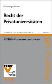 Vorderes Coverbild Das Recht der Privatuniversitäten