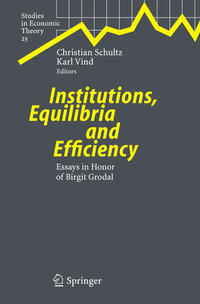 Vorderes Coverbild Institutions, Equilibria and Efficiency